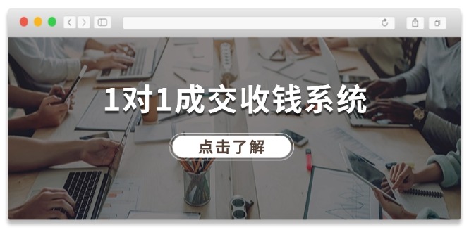 1对1成交收钱系统，全网130万粉丝，十年专注于引流和成交！-轻创淘金网